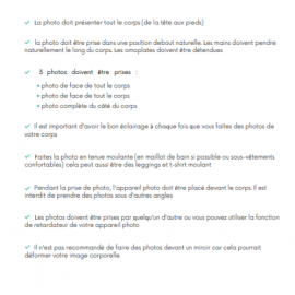 COMMENT PRENDRE UNE PHOTO DE SON CORPS