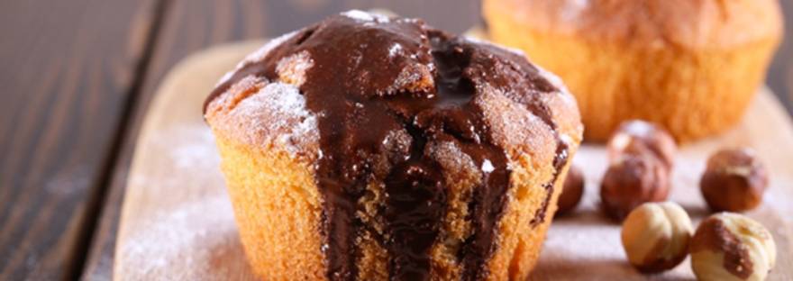 MUFFIN BANANE-CHOCOLAT ET POMME-NOISETTE